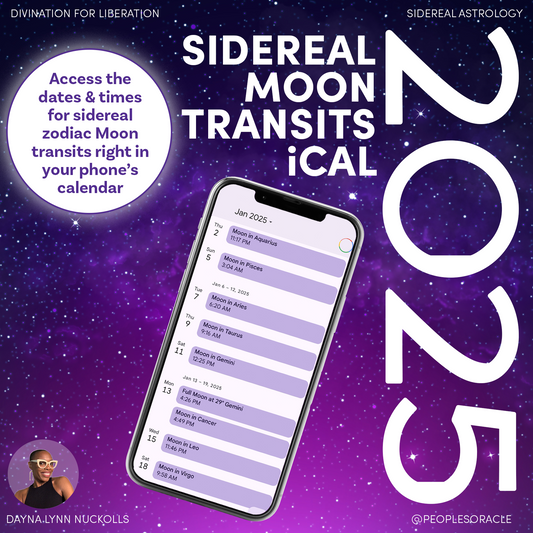 2025 Sidereal Moon Transits iCal