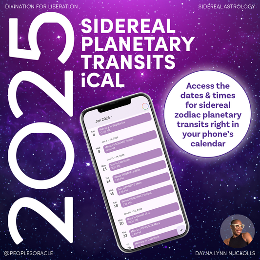 2025 Sidereal Planetary Transits iCal