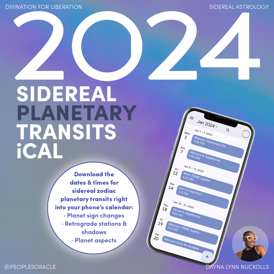 2024 Sidereal Planetary Transits iCal