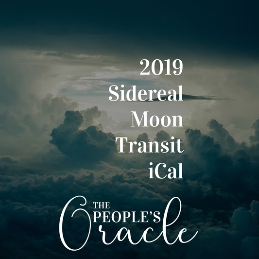 2019 Sidereal Moon Transits iCal + Guide