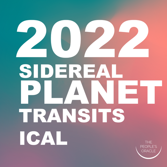 2022 Sidereal Planetary Transits iCal
